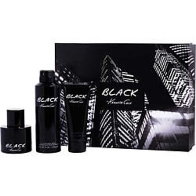 Kenneth Cole Black 3 Pc Set Spray 3.4, Asb 3.4, Body Spray 6.0 Oz Cologne by Kenneth Cole for Men