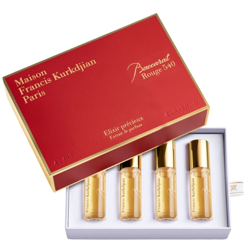 Maison Francis Kurkdjian Baccarat Rouge 540 Precious Elixirs Extrait De Parfum 4 x 0.13 oz / 4 ml