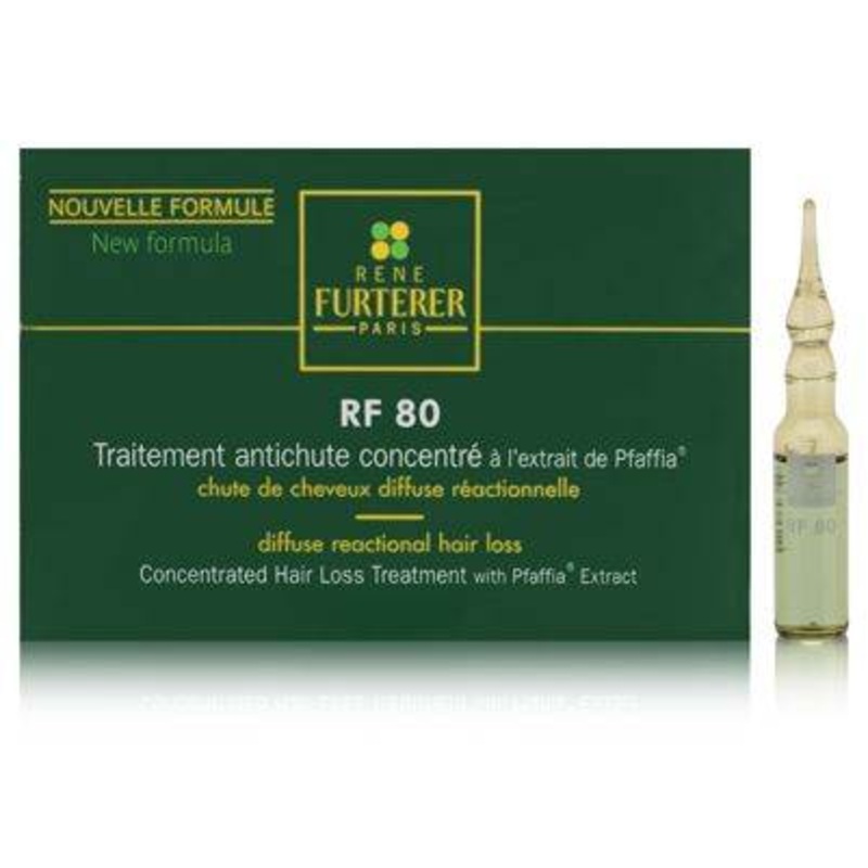 Rene Furterer RF 80 Concentrated Hair Loss Treatment with Pfaffia Extract 12 x 0.16 oz Ampules
