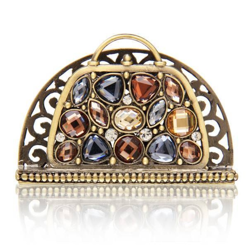 Welforth Multi-Color Stone Bag Design Cardholder Model No. H-313