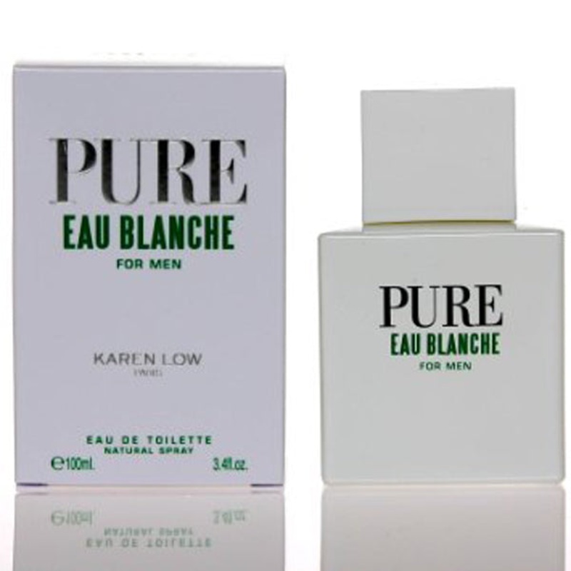 Pure Eau Blanche by Karen Low 3.4 Oz. Eau De Toilette For Men