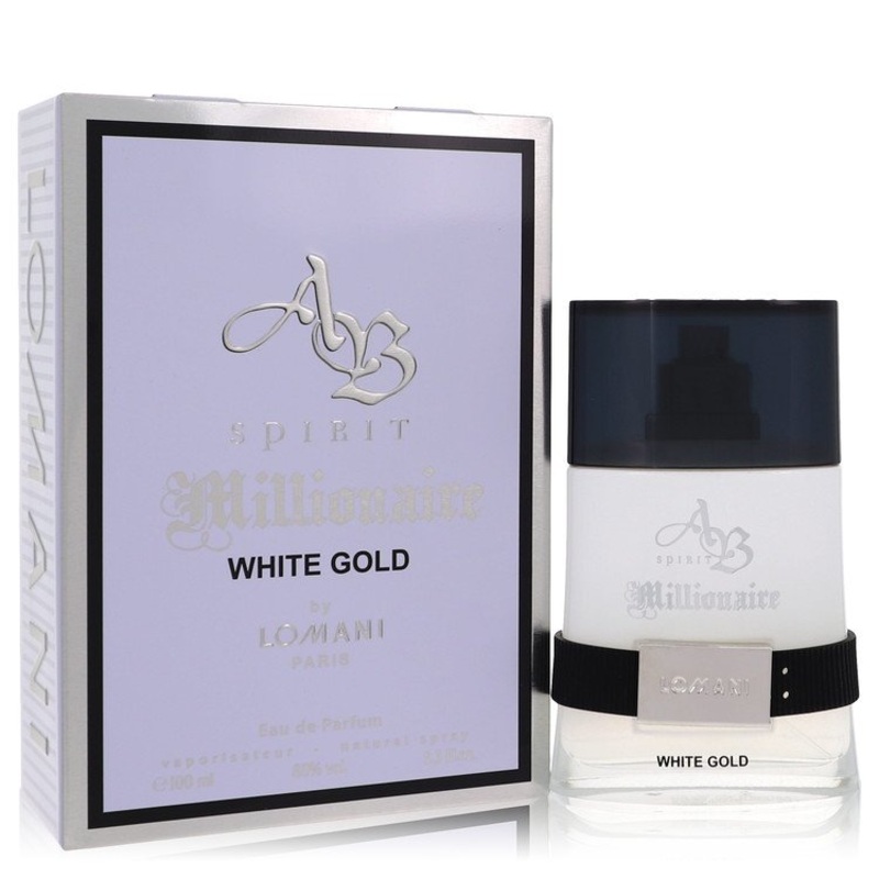Ab Spirit Millionaire White Gold by Lomani For Men Eau De Parfum Spray 3.3 oz