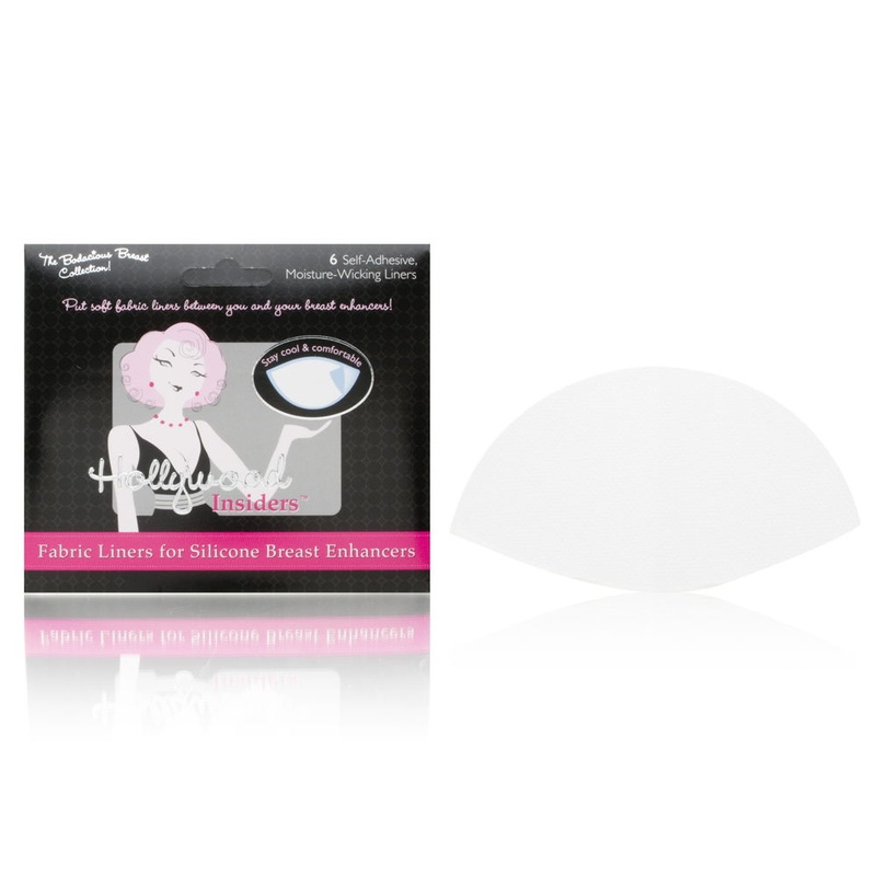 Hollywood Insiders Fabric Liners for Silicone Breast Enhancers 6 Self Adhesive + Moisture Wicking Liners (Discontinued)