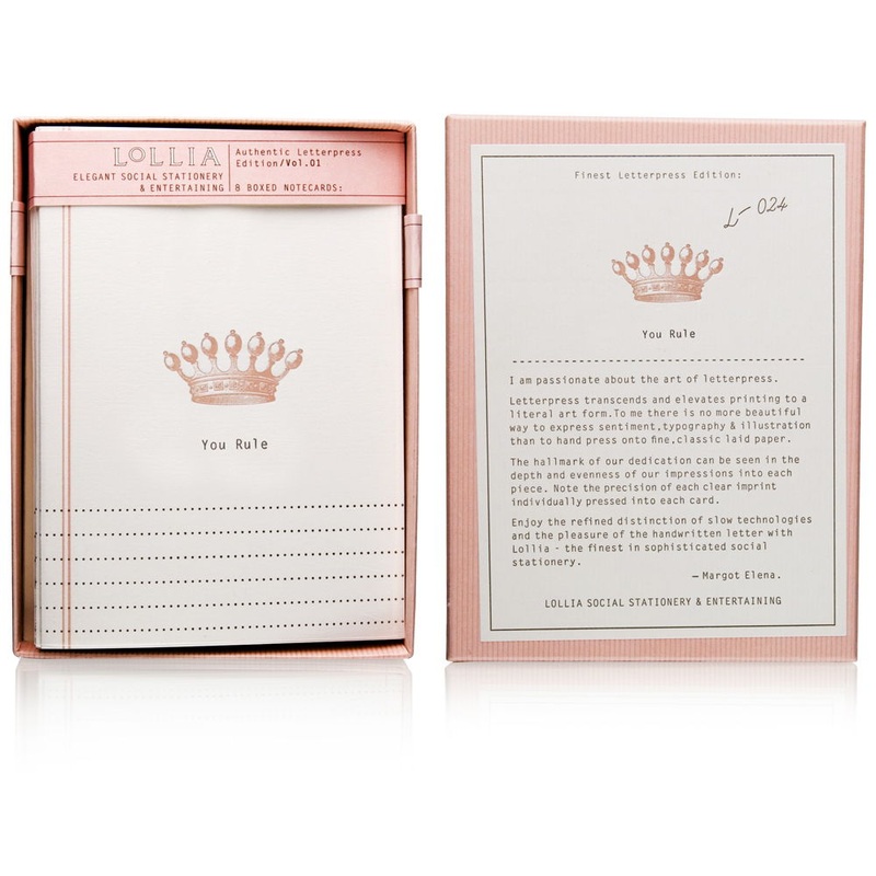 Lollia Social Stationery & Entertaining - You Rule 8 Notecards + 8 Envelopes (Vol. 01)