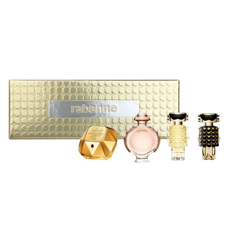 Paco Rabanne Eau De Parfum Women's Miniatures Gift Set x4  (Lady Million + Olympea + Fame + Fame Parfum)