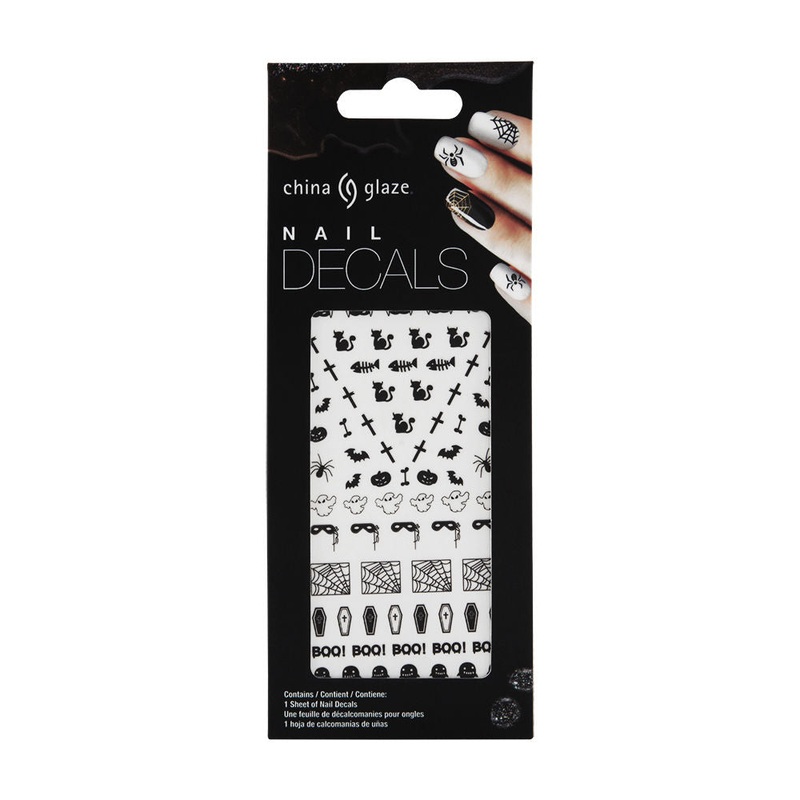 China Glaze Paint It Black Halloween 2018 Collection Nail Decals 84324 - 1 Sheet
