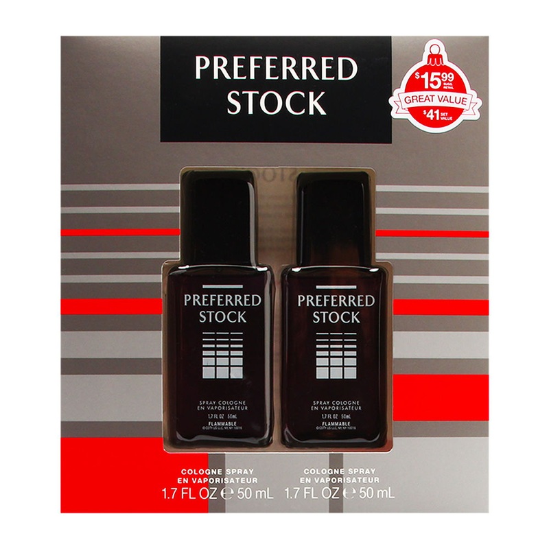 Preferred Stock by Coty for Men 2 Piece Set Includes: 2 x 1.7 oz Cologne Spray
