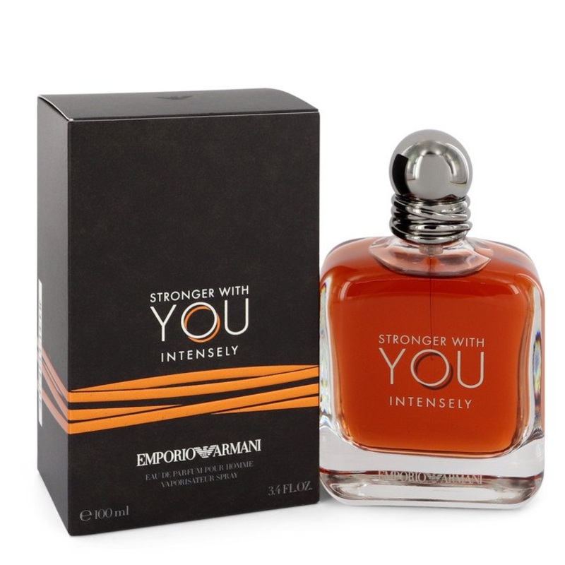 Stronger With You Intensely by Giorgio Armani For Men Eau De Parfum Spray 3.4 oz