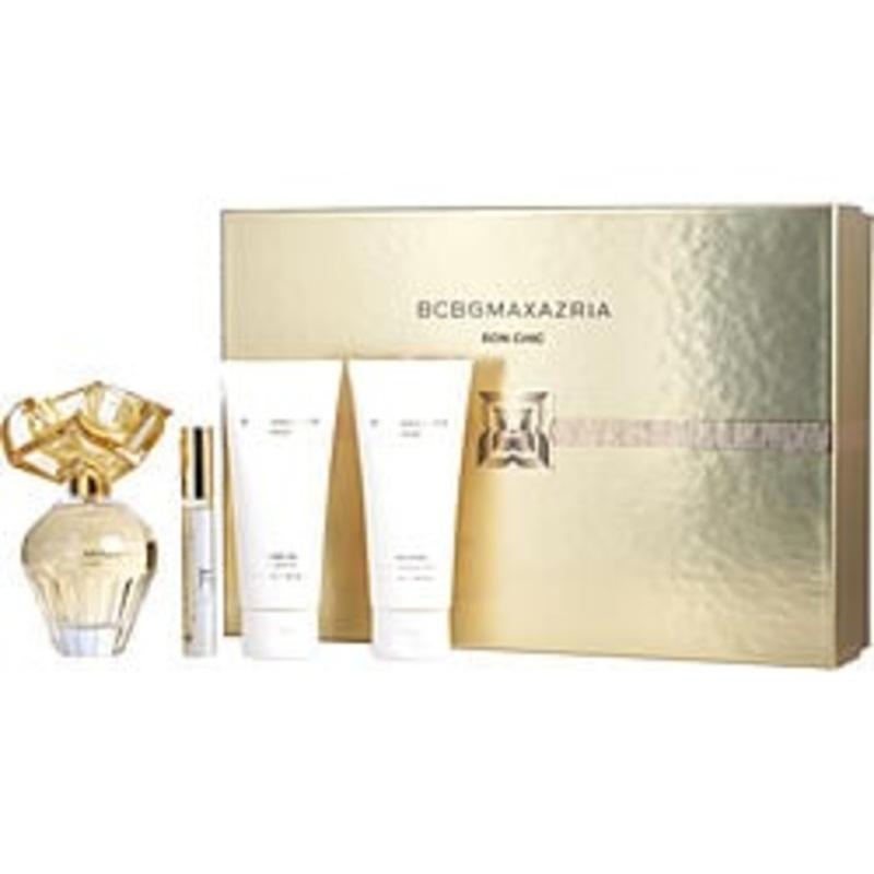 Bcbg Bon Chic 4 Pc Set EDP Spray 3.4, B/L 3.4, S/G 3.4, Roller 0.34 Oz Perfume by Bcbg Maxazria for Women