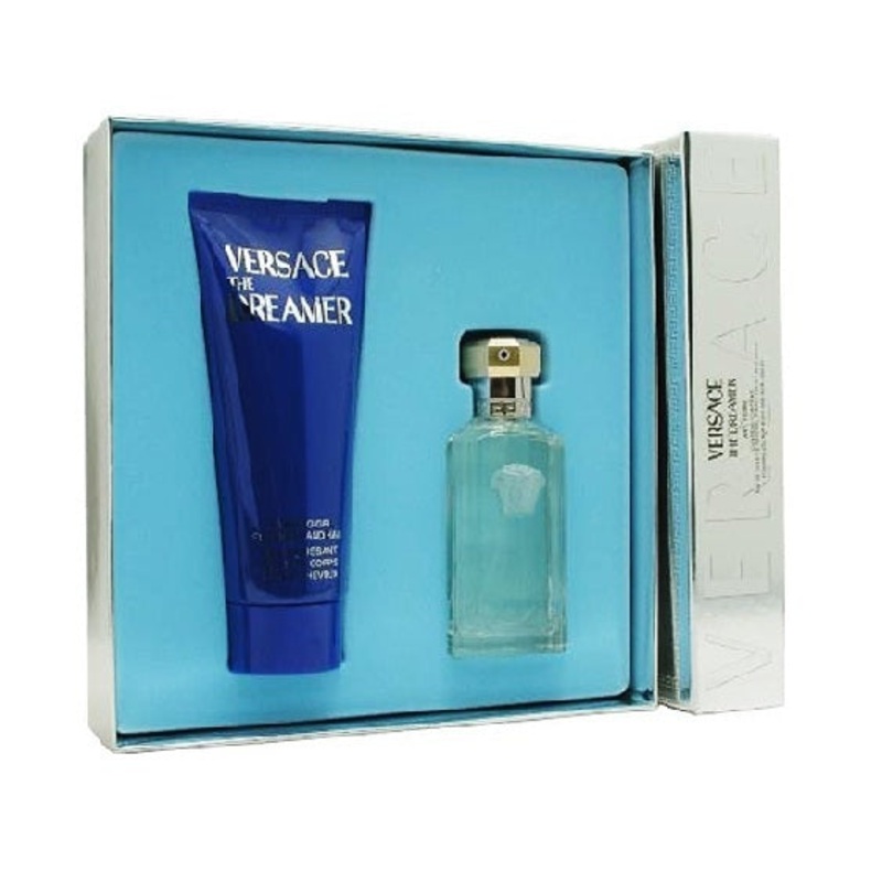 Dreamer Gift Set by Versace 2 Piece Gift Set: 3.4 Oz Eau De Toilette Spray + 6.7 Oz Body & Hair Foaming Gel. For Men