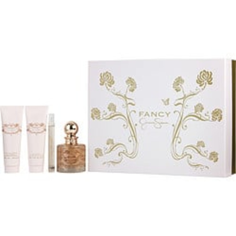 Jessica Simpson Fancy 4 Pc Set EDP Spray 3.4, Spray 0.34, Sg 3.0, Bl 3.0 Oz Perfume by Jessica Simpson for Women