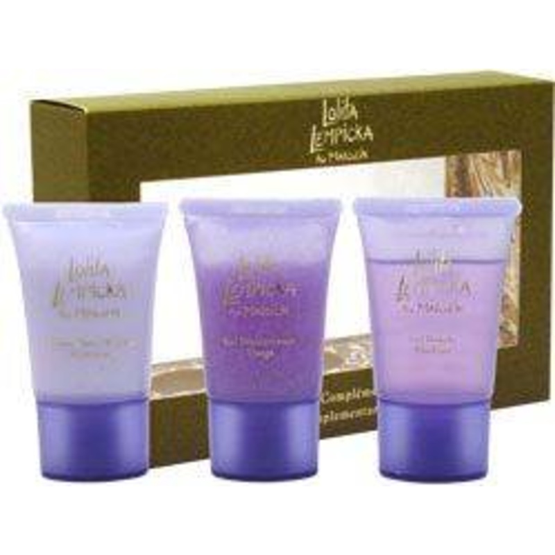 Lolita Lempicka Au Masculin by Lolita Lempicka for Men 3 Piece Travel Trio Includes: 0.7 oz Moisturizing After-Shave Balm + 0.7 oz Invigorating Shower Gel + 0.7 oz Face Cleansing Scrub