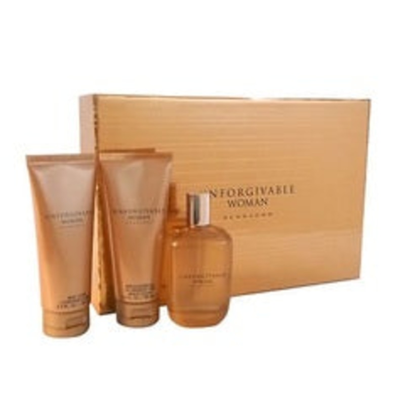 Unforgivable Woman Gift Set by Sean John 3 Piece Gift Set: 4.2 oz Eau de Parfum Spray + 3.4 oz Body Lotion + 3.4 oz Shower Gel for Women
