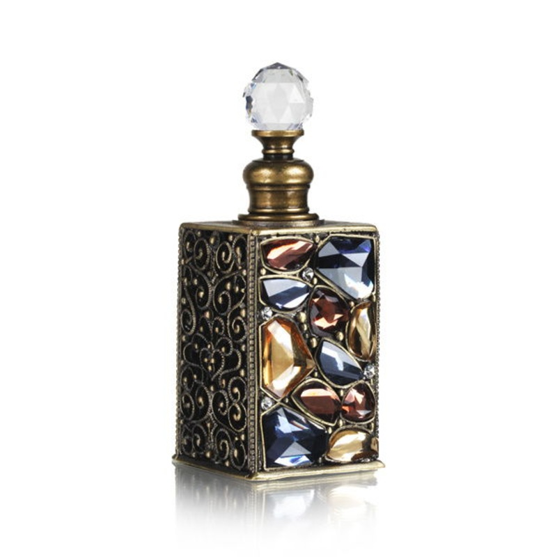Welforth Bejeweled Mutli-Colored Stone Perfume Bottle Model No. PB-757