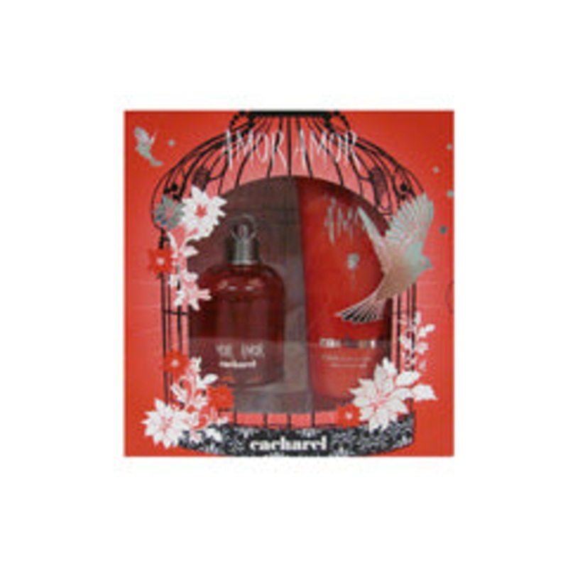 Amor Amor Gift Set by Cacharel 2 Piece Gift Set: 1.7 oz Eau de Toilette Spray + Mini Spray for Women
