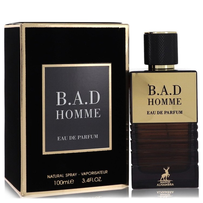 B.A.D Homme by Maison Alhambra For Men Eau De Parfum Spray 3.4 oz