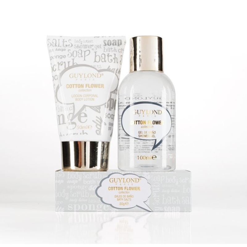 Guylond -"COTTON FLOWER" COLLECTION BATH RECTANGULAR GIFT SET