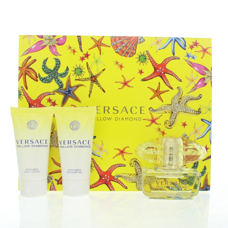 Versace Yellow Diamond By Versace 3 Piece Gift Set - 1.7 Oz Eau De Toilette Spray For Women In Gift Set