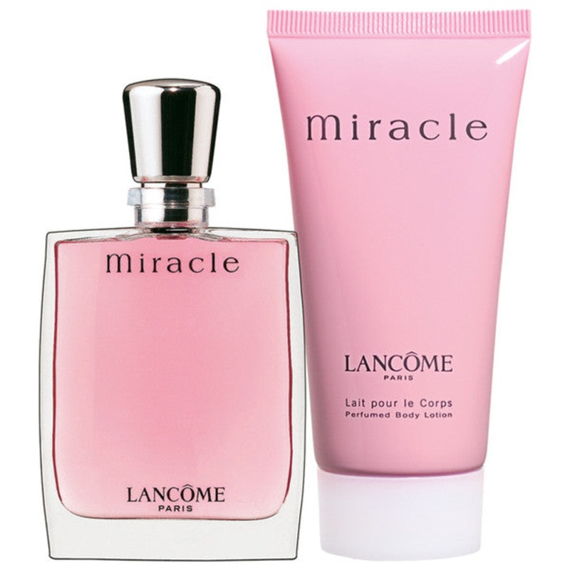 Lancome Miracle Travel Exclusive Gift Set (NO BOX) - 50ML EDP Spray + 50ML Perfumed Body Lotion (Women)