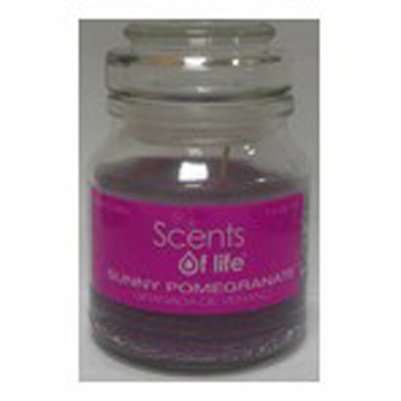 Sunny Pomegranate Scented Candle by Scents Of Life 3.0 Oz. Candle For Unisex