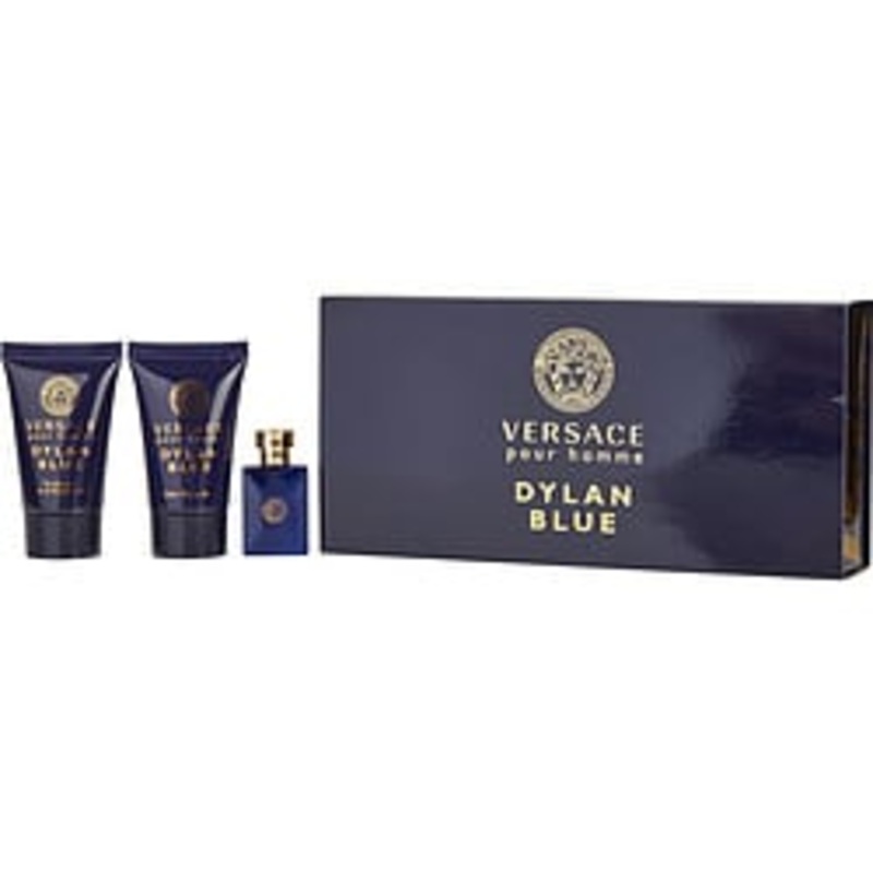 Versace Dylan Blue By Versace 3 Piece Gift Set - 0.17 Oz Eau De Toilette For Men In Gift Set