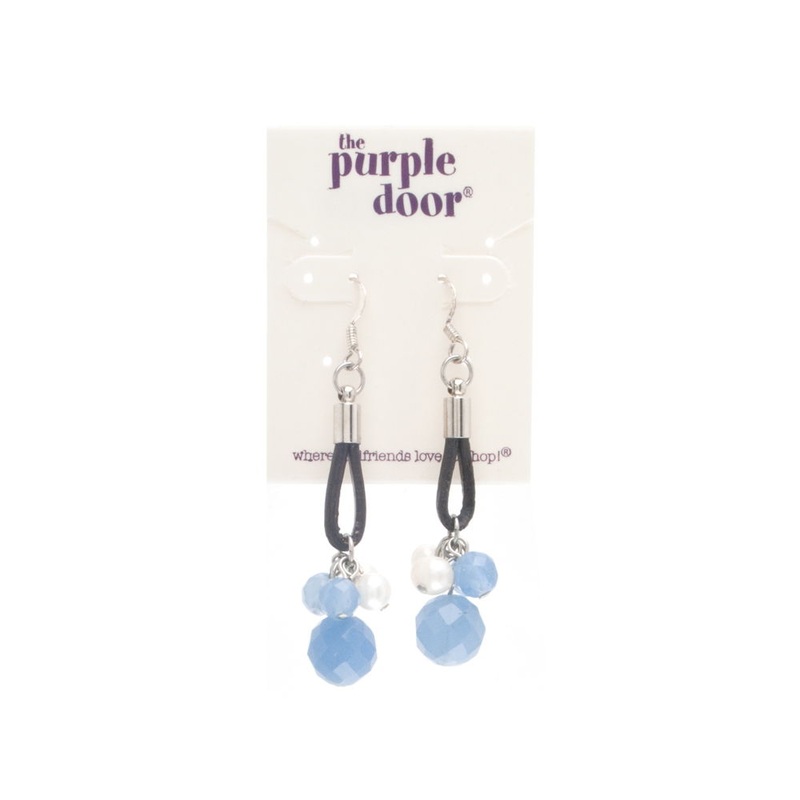 The Purple Door The Emily Dangle Earrings PDE-79-F Chalcedony