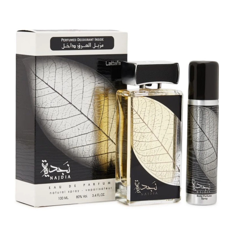 Lattafa Najdia 2PCS Gift Set - 100ML EDP Spray + 50ML Perfumed Spray (Unisex)
