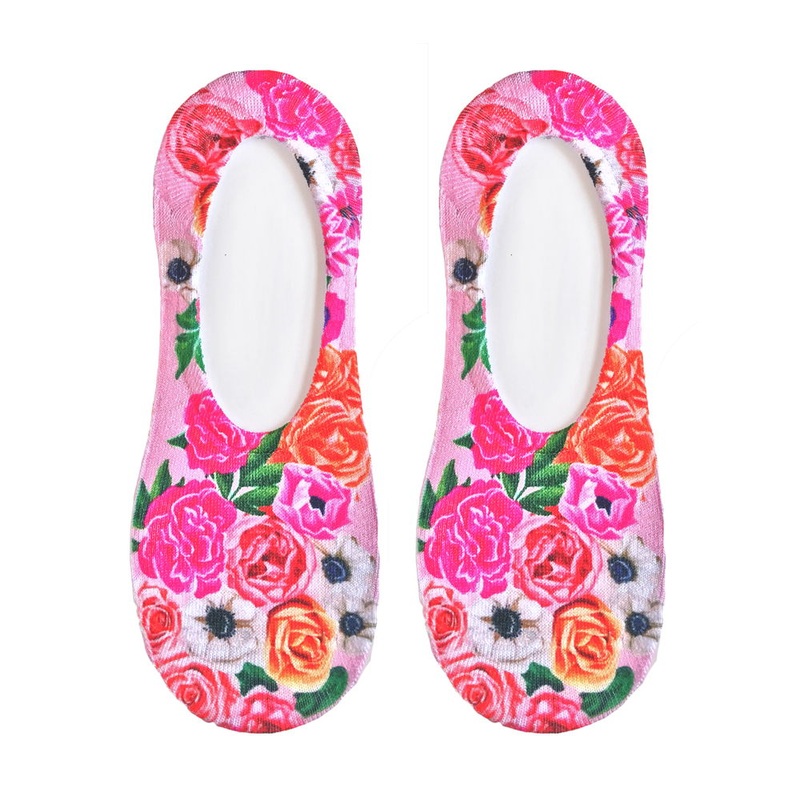 Living Royal Pink Gardens Liner Socks Model No. 118L - 1 Pair