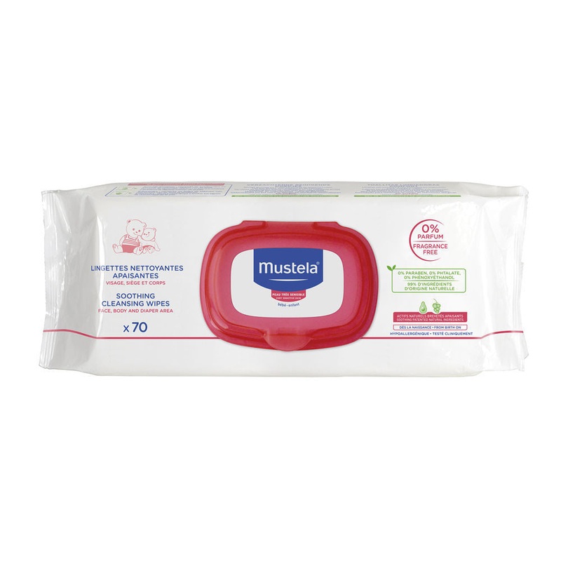 Mustela Soothing Cleansing Wipes 70 Sheet Count
