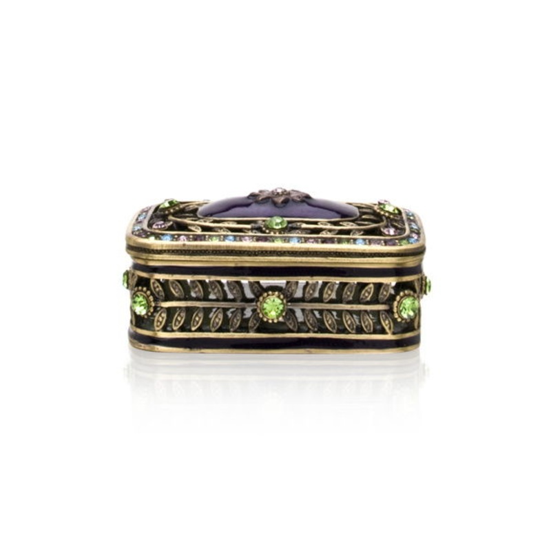 Purple Epoxy Box with Stones Model No. J-595