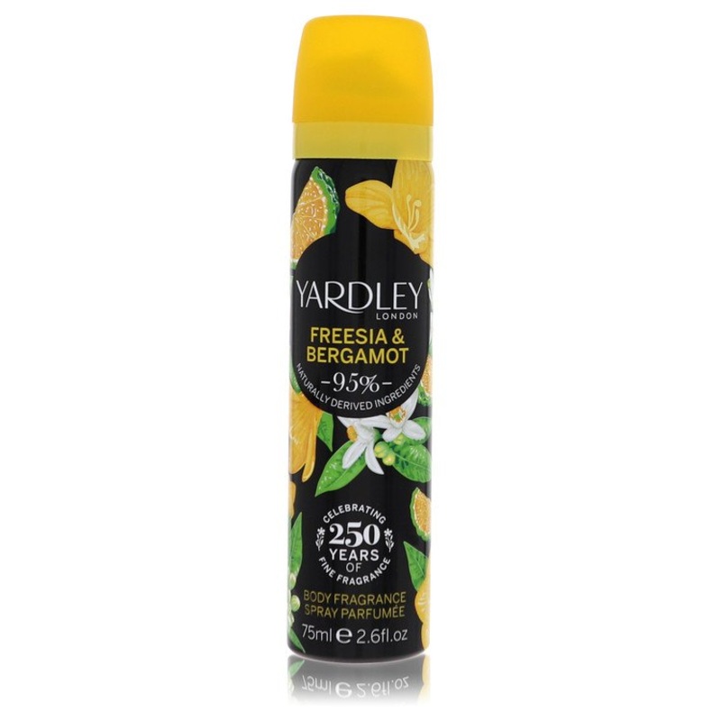 Yardley Freesia & Bergamot by Yardley London Body Fragrance Spray 2.6 oz for Women - Premium Designer Fragrance