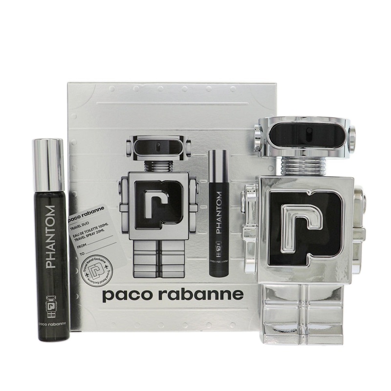 Cologne Paco Rabanne Phantom 2Pcset 3.4 Oz  EDT Spray / 20Ml  EDT Spray for Men