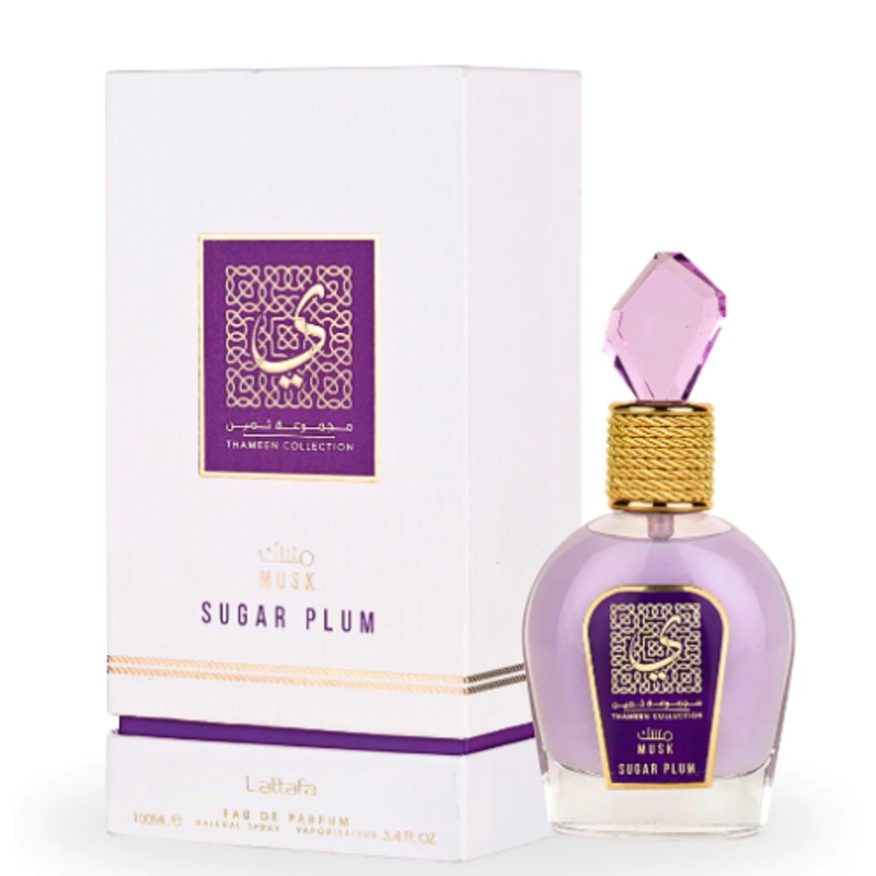 Lattafa Musk Sugar Plum Thameen Collection Eau De Parfum 3.4 Oz