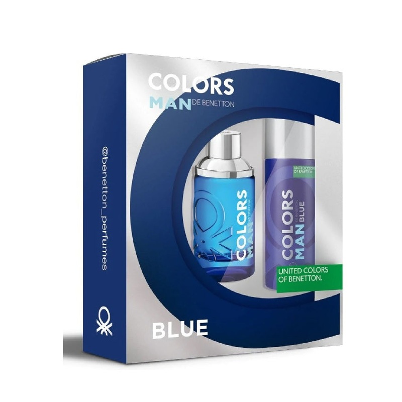 United Colors of Benetton Colors Man Blue Gift Set Eau De Toilette For Men 100ml