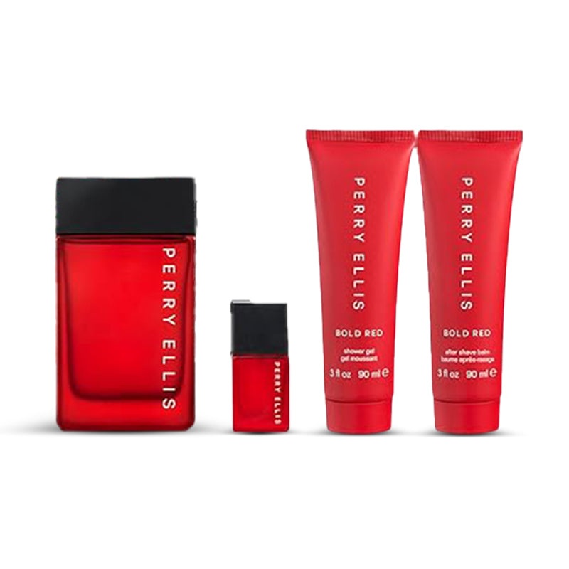 Bold Red Set 3.4 oz Spray + 2.75 oz Deo Stick + 3.0 oz SH Gel + 0.25 oz Mini
