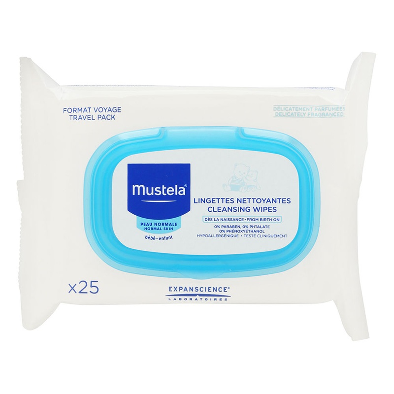 Mustela Cleansing Wipes for Normal Skin 25 Sheet Count