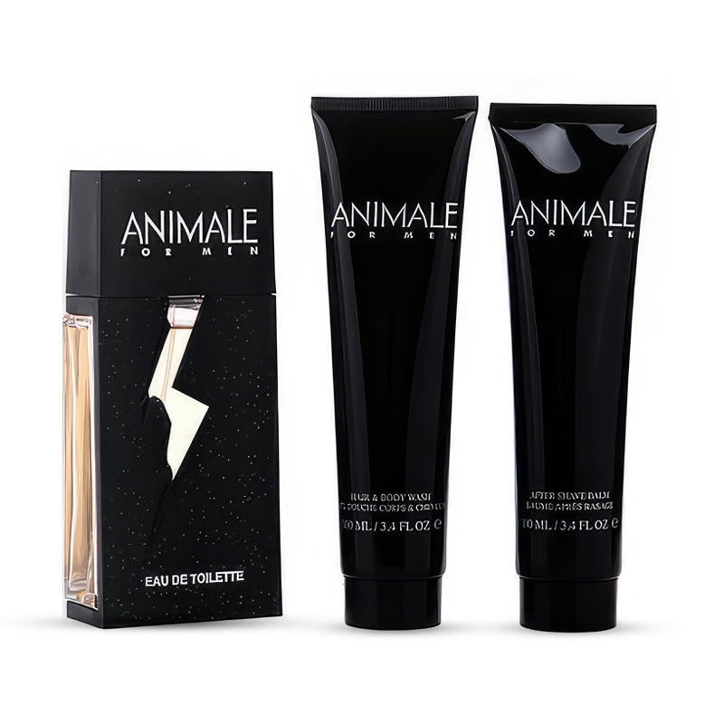 3 Piece Gift Set For Men 3.4 oz EDP + 3.4 oz Balm + 3.4 oz Shower Gel