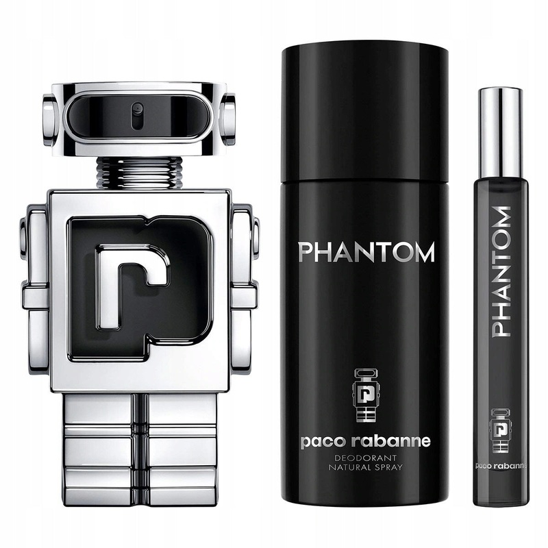 Paco Rabanne Phantom Gift Set - 100ML EDT Spray + 150ML Deodorant Spray + 10ML Travel Spray (Men)