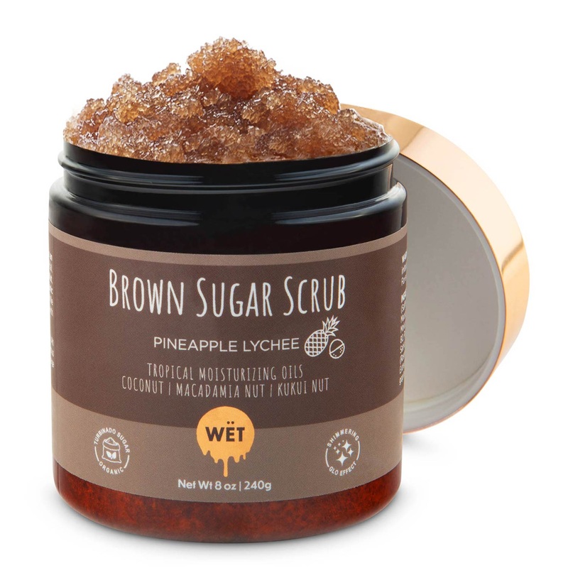Tropical Glo Brown Sugar Shimmer Scrub - Pineapple Lychee