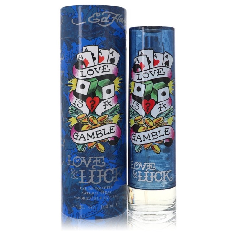 Ed Hardy Love & Luck By Christian Audigier Cologne 3.4 Oz Edt Spray For Men - Box