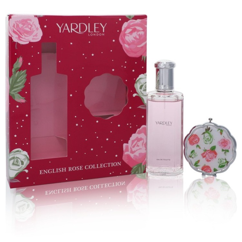 English Rose Yardley by Yardley London Gift Set For Women Gift Set -- 4.2 oz Eau De Toilette Spray + Compact Mirror