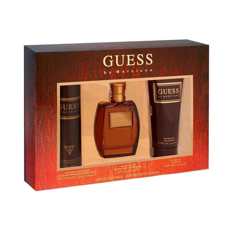Guess by Marciano EDT Gift Set for Men (3PC) 100mL + 226mL Body Spray  + 200mL Shower Gel