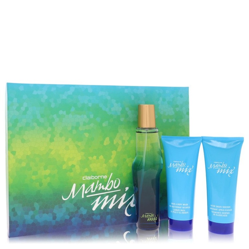 Mambo Mix by Liz Claiborne For Men Gift Set With After Shave Soother Gift Set -- 3.4 oz Eau De Cologne Spray + 3.4 oz After Shave Soother + 3.4 oz Shower Gel