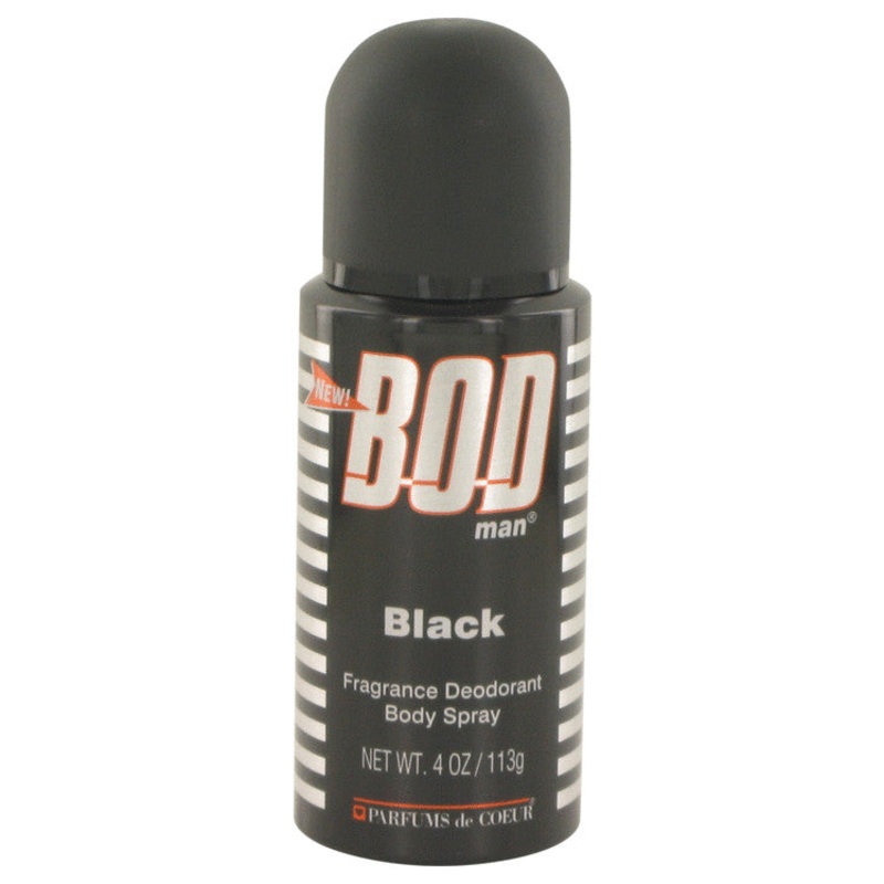 Bod Man Black by Parfums De Coeur For Men Body Spray 4 oz