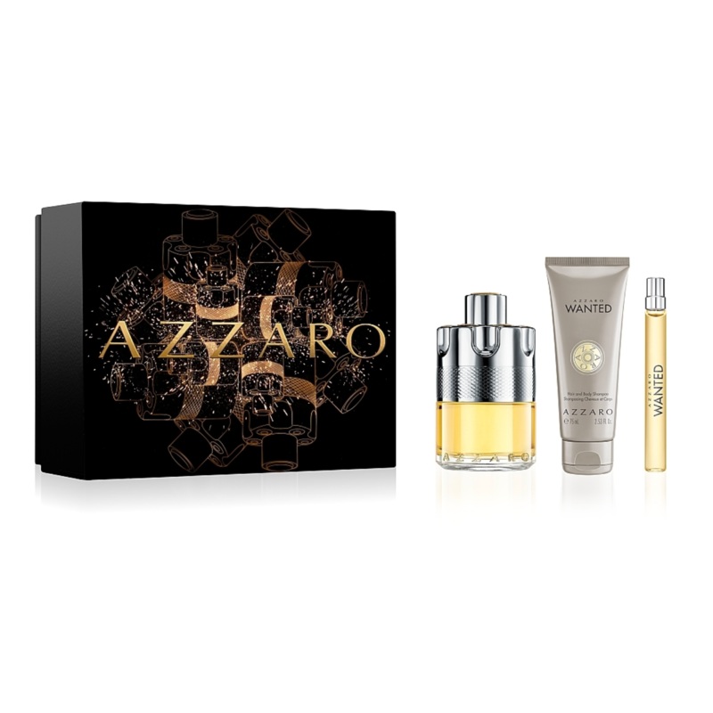 Azzaro The Most Wanted (Parfum Edition) 3PCS Gift Set - 100ML EDP Spray + 75ML Hair & Body Shampoo + 10ML Travel Spray (Men)