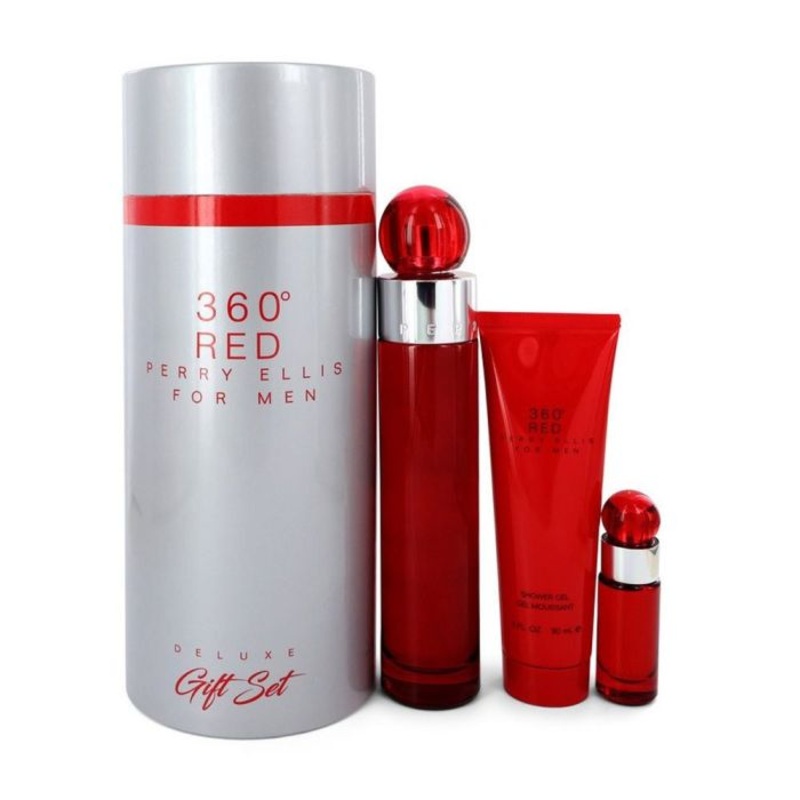 Perry Ellis 360 Red 3 Piece Gift Set by Perry Ellis for Men
