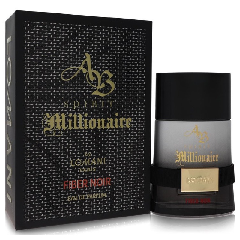 Ab Spirit Millionaire Fiber Noir by Lomani For Men Eau De Parfum Spray 3.3 oz