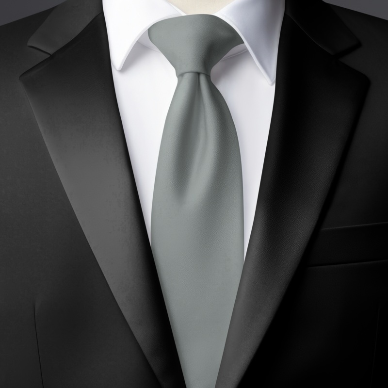 Chokore Dark Grey Twill Silk Tie - Solids line