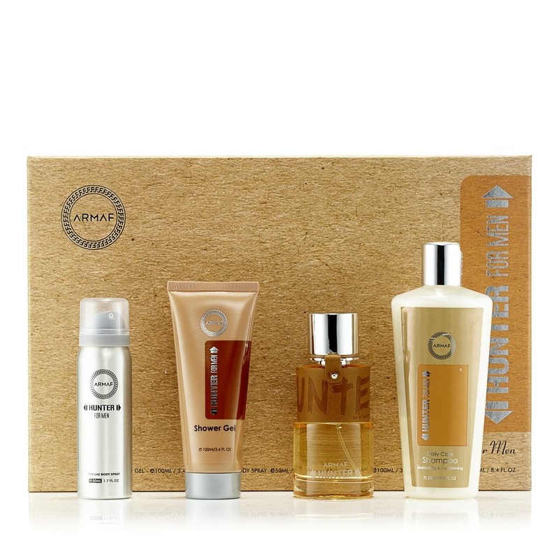 Armaf Hunter 4PCS Gift Set - 100ML EDT Spray + 100ML Shower Gel + 50ML Perfume Body Spray + 250ML Shampoo (Men)