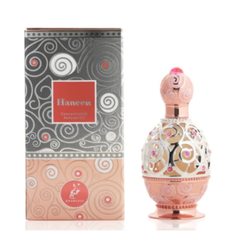 Khadlaj Haneen Rose Concentrated Perfume Oil 0.67 Oz